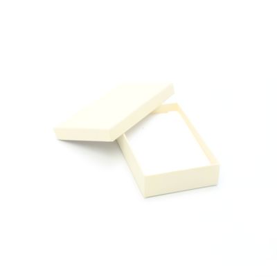 Cufflink / Earring box. 11x7x2.5cm. Cream gift box*