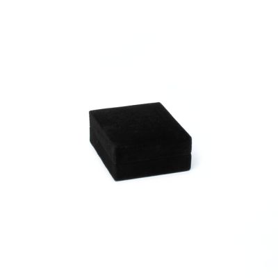 Bulk Clearance. 8.5x7x3.5cm. Black velour hinged gift box