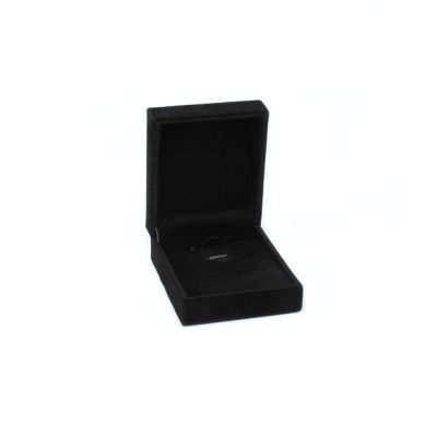 Bulk Clearance. 8.5x7x3.5cm. Black velour hinged gift box