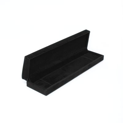 Bulk Clearance. 24.5x6x3cm. Black velour hinged gift box