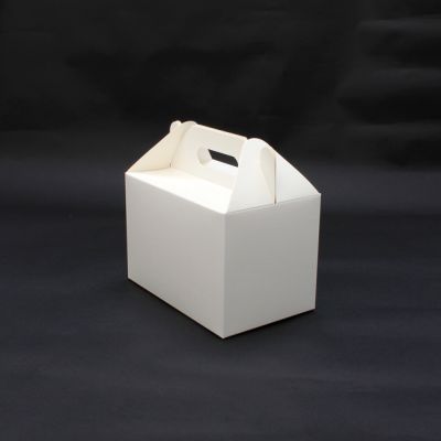 Bulk Clearance.15x9.5x10cm. White fold flat gable gift box