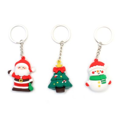 Clip strip of Christmas keyrings