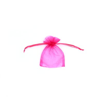 Size: 10x7.5cm Fuchsia pink* organza gift bag