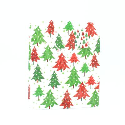 Bulk Clearance. 32x26x12cm. Christmas tree design gift bag with tag