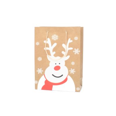 23.5x17.5x8cm. Cartoon reindeer christmas gift bag