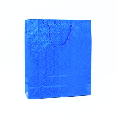 27x23x7cm. Blue Holographic gift bag