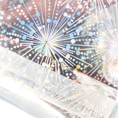 8x7cm. Silver holographic self seal pp bag