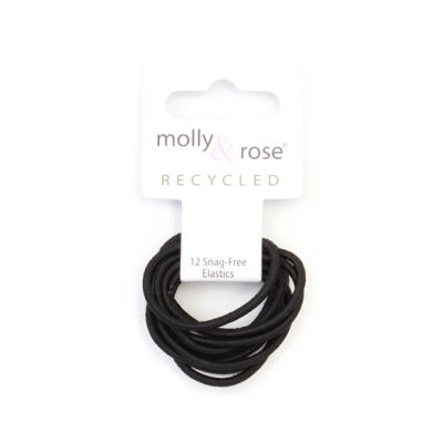 Recycled Elastics - Black - Card of 12 - 2mm thick