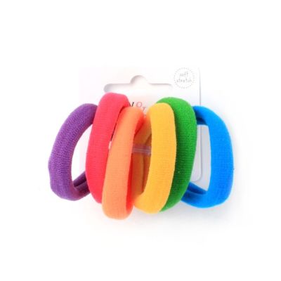 Jersey elastics - Brights - Card of 6 - 8mm thick