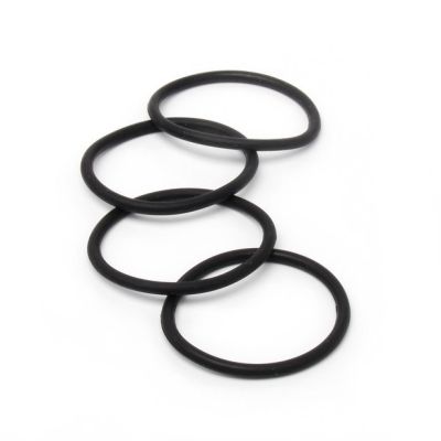 Silicone elastic - Black - Card of 4 - 3mm thick