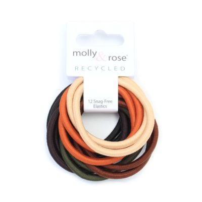 Recycled elastics - Naturals mix - Card of 12 - 4mm thick