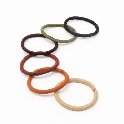 Recycled elastics - Naturals mix - Card of 12 - 4mm thick