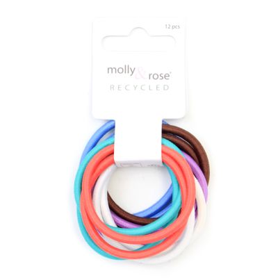 Recycled Elastics - *Bright Mix - Card of 12 - 4mm thick