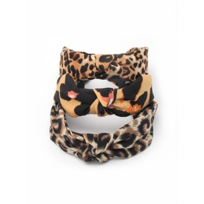 2.8cm wide animal print knotted aliceband