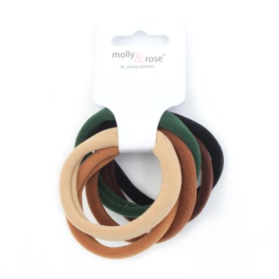 XL jersey elastics - Naturals - Card of 6 - 1cm thick