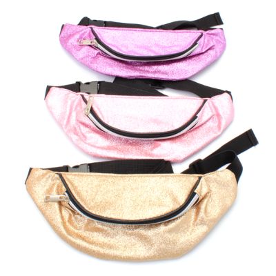 Glitter fabric bum bag. 28x11cm