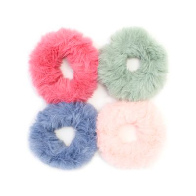 Small - Faux fur fabric scrunchie.Dia.8cm