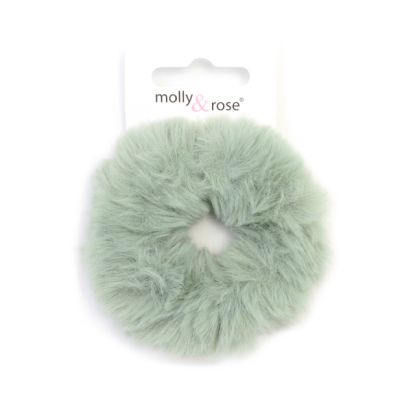 Small - Faux fur fabric scrunchie.Dia.8cm