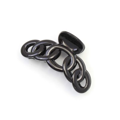 Recycled plastic linked loops design black clamp 9cm