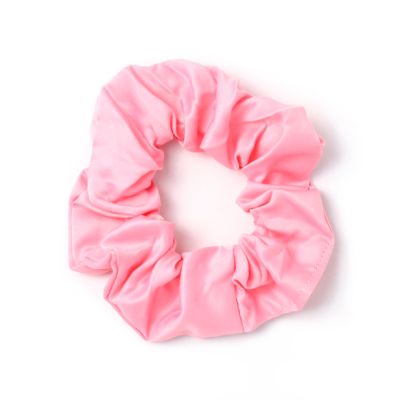 Regular - Pink satin scrunchie. Dia.10cm