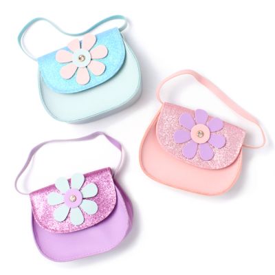 Childrens contrast daisy saddle bag 14x11x4cm