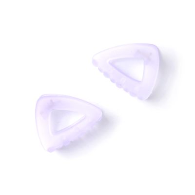 Card of 2 translucent pastel clamps 4cm