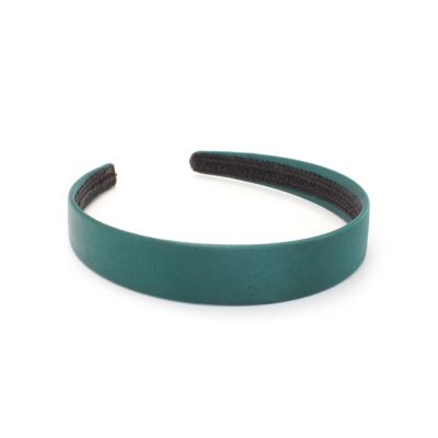 2.5cm wide Bottle Green satin aliceband