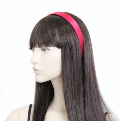 2.5cm wide Burgundy satin aliceband