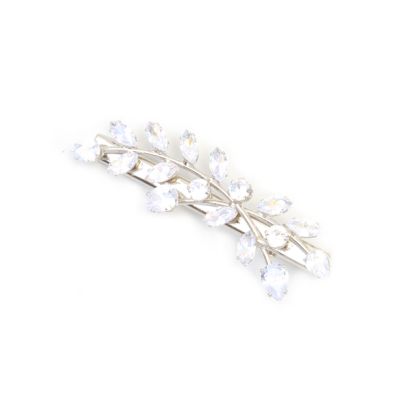 Leaf style crystal beak clip 6cm