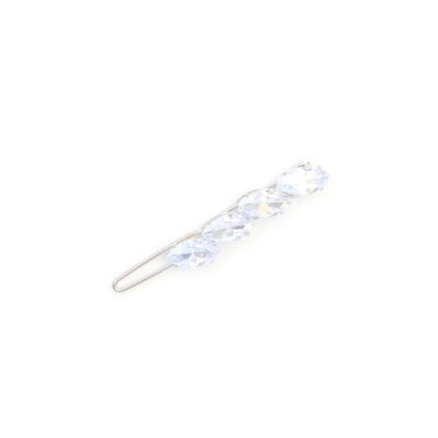 Clear facetted stone hair slide. 5cm