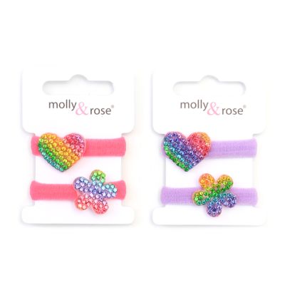 Jersey elastics - Assorted motif - Card of 2 - 7mm thick