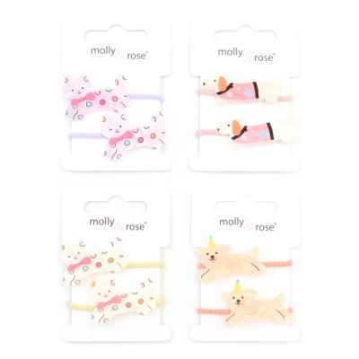 Animal motif elastics - Pastels - Card of 2 - 3mm thick