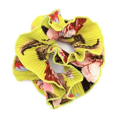 Extra Large - Double layered floral print scrunchie.Dia.15cm