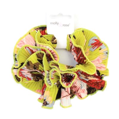 Extra Large - Double layered floral print scrunchie.Dia.15cm