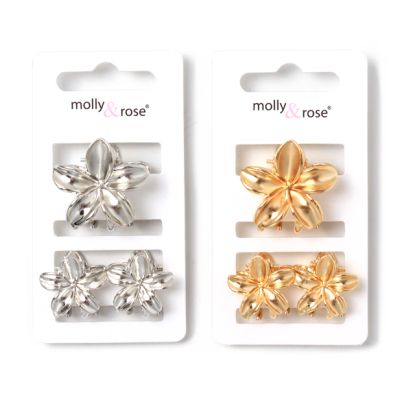 Small metal flower clamp set