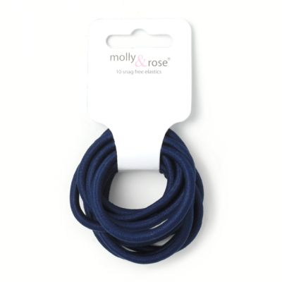 Elastics - Navy - Card of 10 - 5mm thick