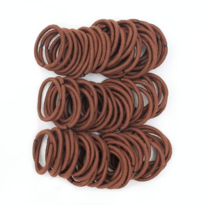 Cotton mix elastic - Brown - Pack of 100 - 4mm thick