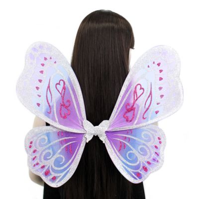 Purple ombre glitter fairy wings 50x47cm