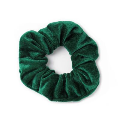 Large - High shine Green velvet scrunchie. Dia.12cm