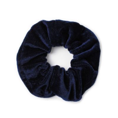 Large - High shine Navy velvet scrunchie.Dia.12cm