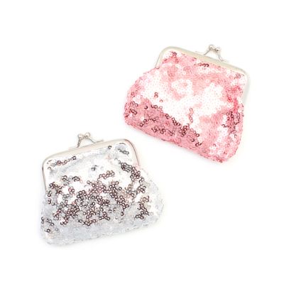 Sequin coin purse with clasp 8x6cm.