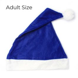 Blue velvet cheap santa hat