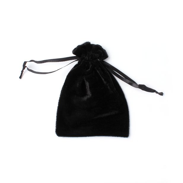 Size: 16x11cm Black velvet pouch - Inca