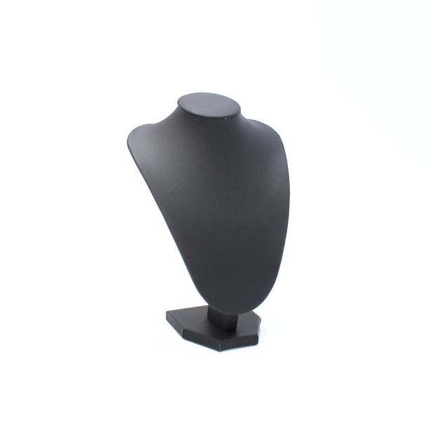Small Black Faux Leather Jewellery Bust - Inca