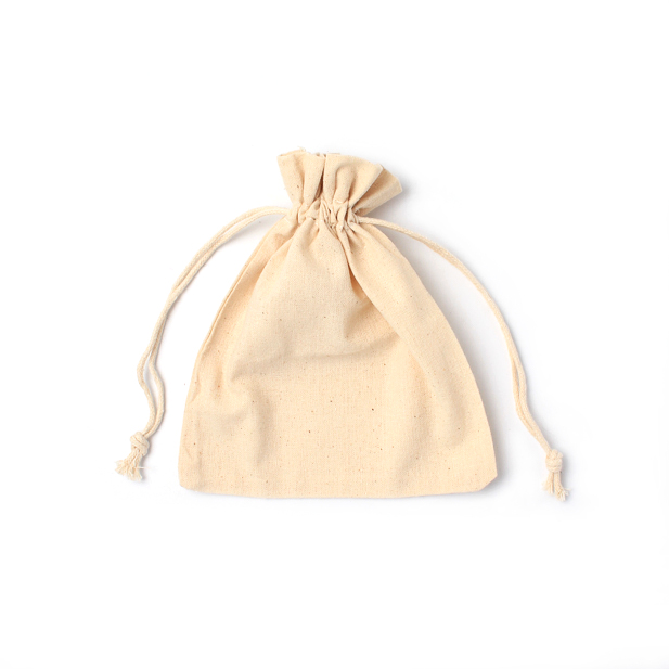 Cream Drawstring Bag - Natural Cotton